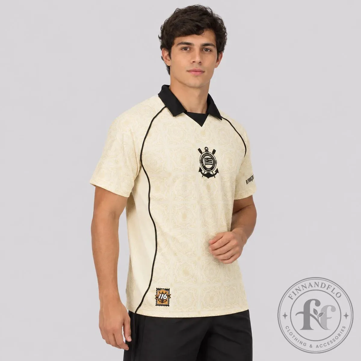 Corinthians 116 Years Beige Fan Polo Shirt 9 Corinthians 116 Years Beige Fan Polo Shirt