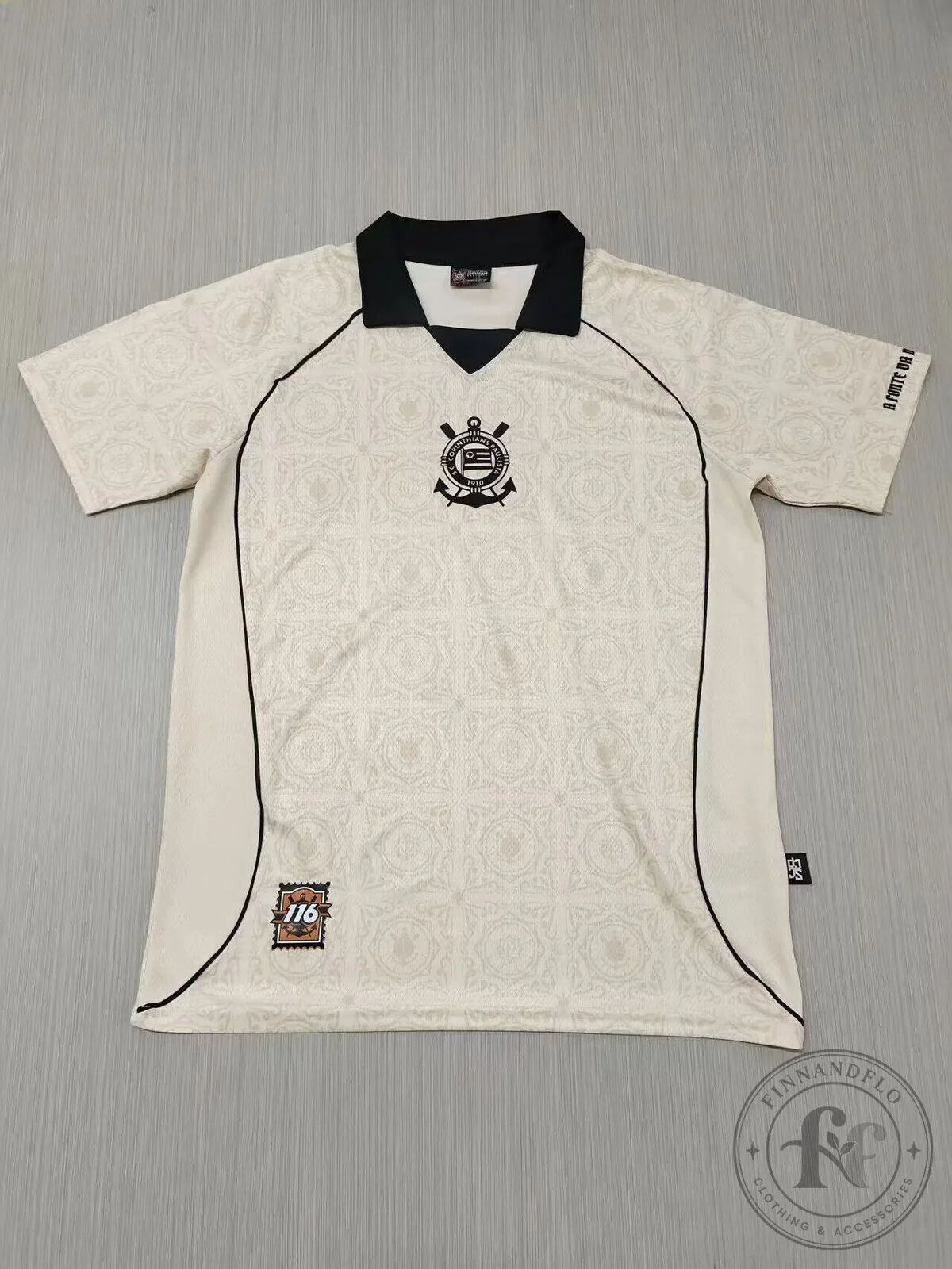 Corinthians 116 Years Beige Fan Polo Shirt 13 Corinthians 116 Years Beige Fan Polo Shirt