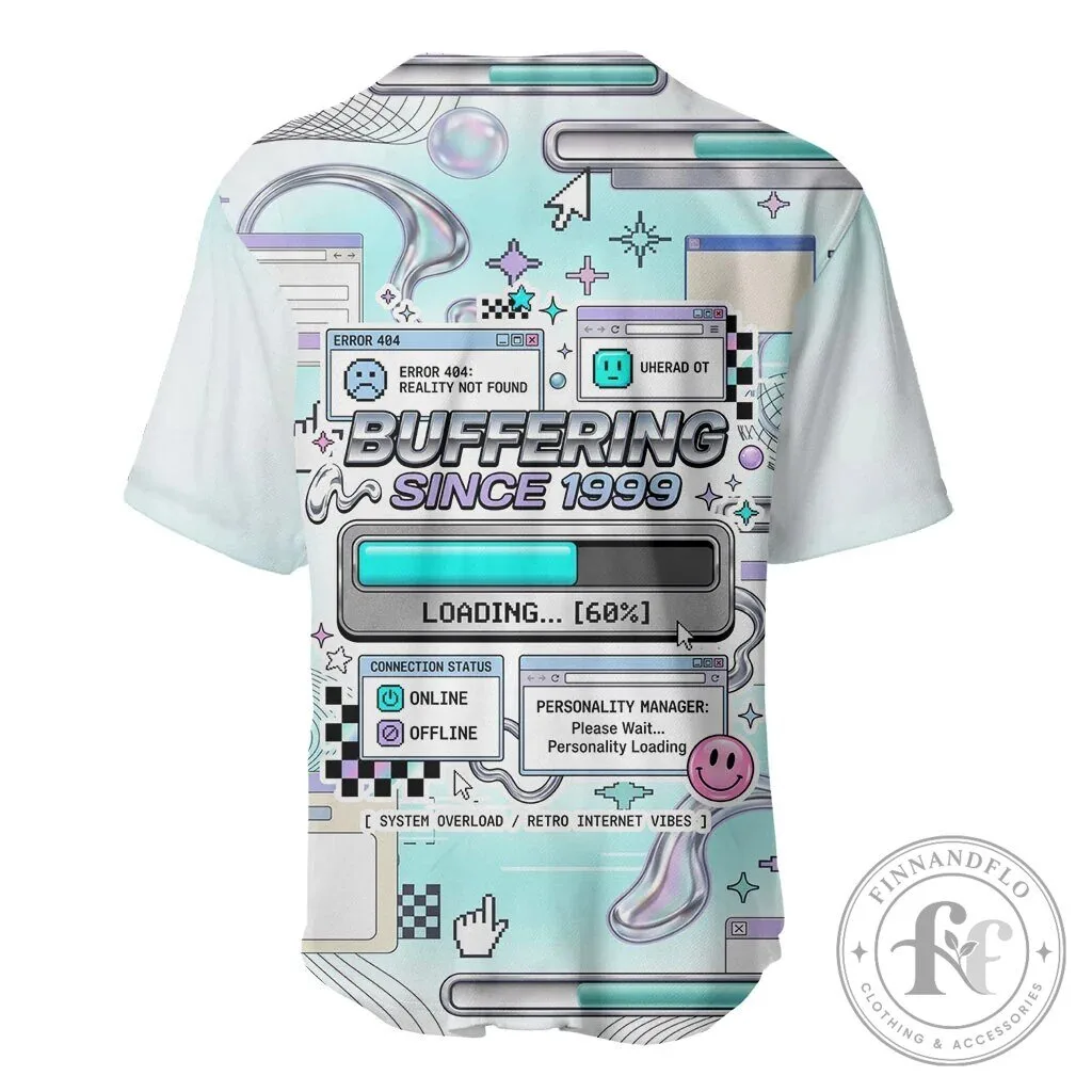 Buffering Since 1999 Retro Internet Vibes Still Loading Iconic Baseball Jersey 6 Buffering Since 1999 Retro Internet Vibes Still Loading Iconic Baseball Jersey