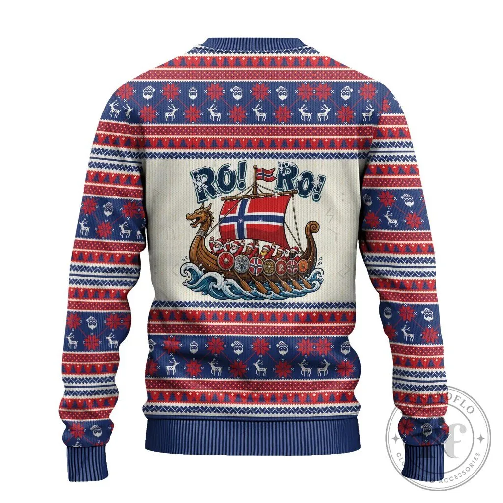 Norge Viking Santa Claus Ro Ro Ugly Christmas Holiday Sweater 11 Norge Viking Santa Claus Ro Ro Ugly Christmas Holiday Sweater