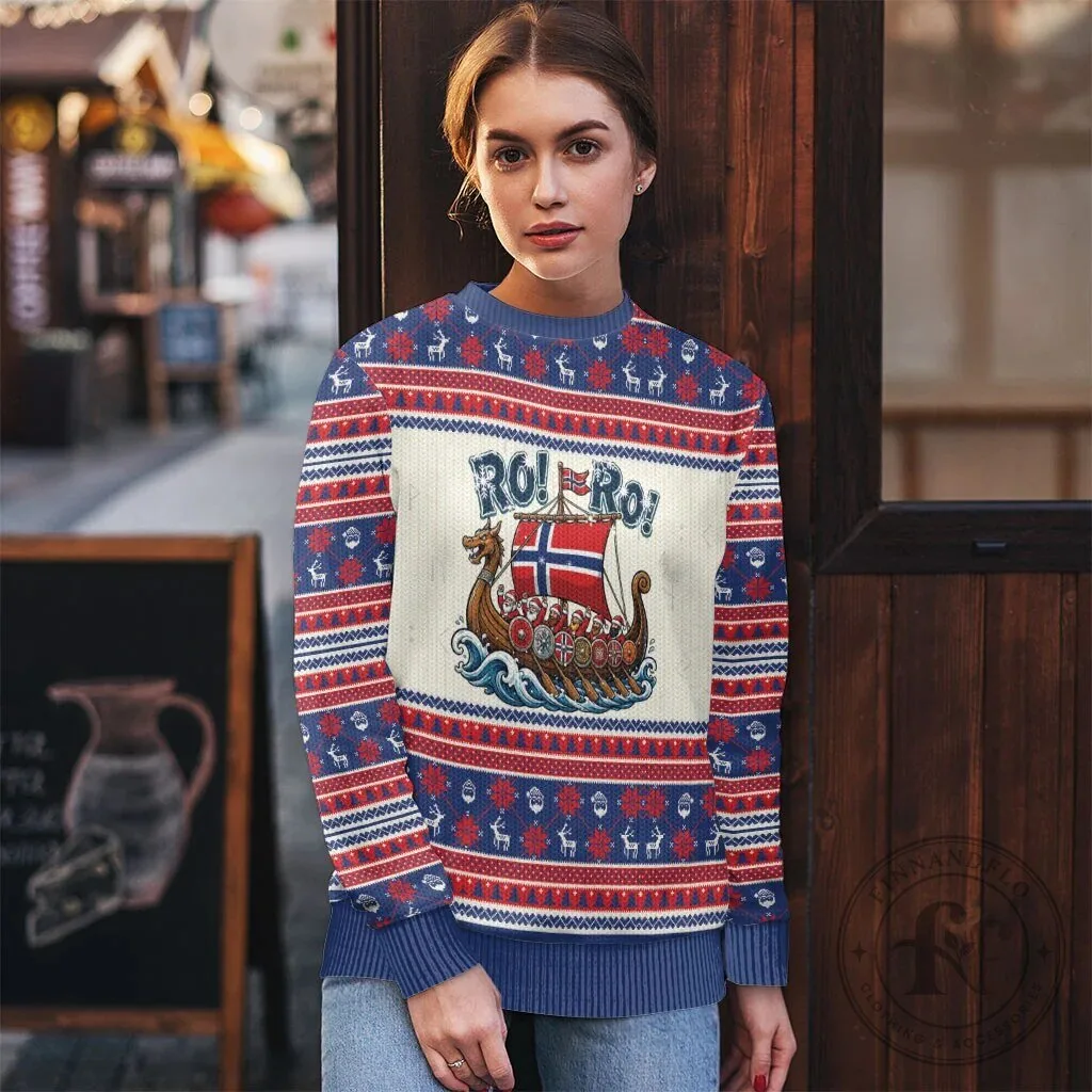 Norge Viking Santa Claus Ro Ro Ugly Christmas Holiday Sweater 12 Norge Viking Santa Claus Ro Ro Ugly Christmas Holiday Sweater