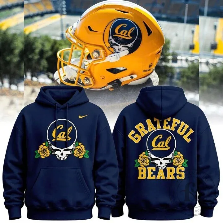 California Golden Bears Grateful Dead Skull and Roses Hoodie