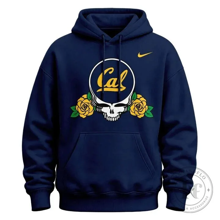 California Golden Bears Grateful Dead Skull and Roses Hoodie 8 California Golden Bears Grateful Dead Skull and Roses Hoodie