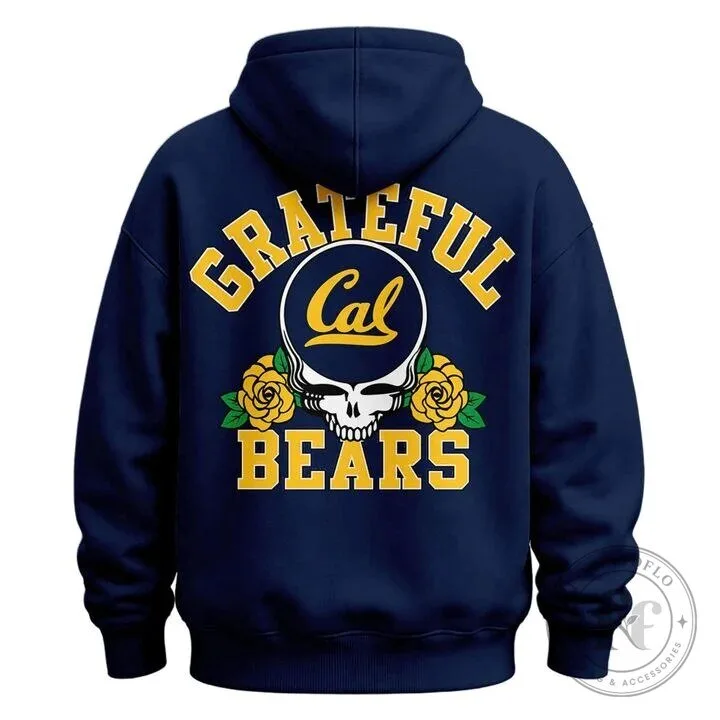 California Golden Bears Grateful Dead Skull and Roses Hoodie 9 California Golden Bears Grateful Dead Skull and Roses Hoodie