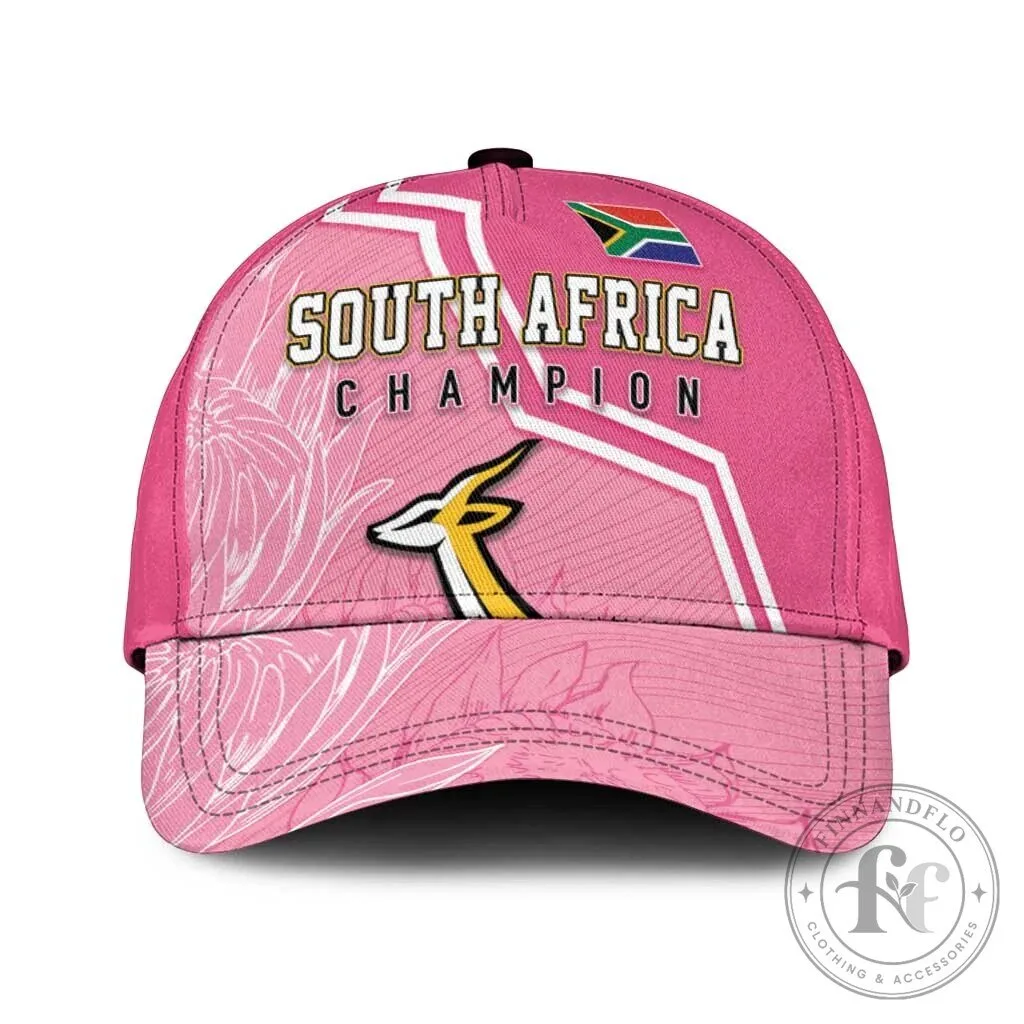 South Africa Rugby Springboks Champion Pink Fan Cap Hat 1 South Africa Rugby Springboks Champion Pink Fan Cap Hat