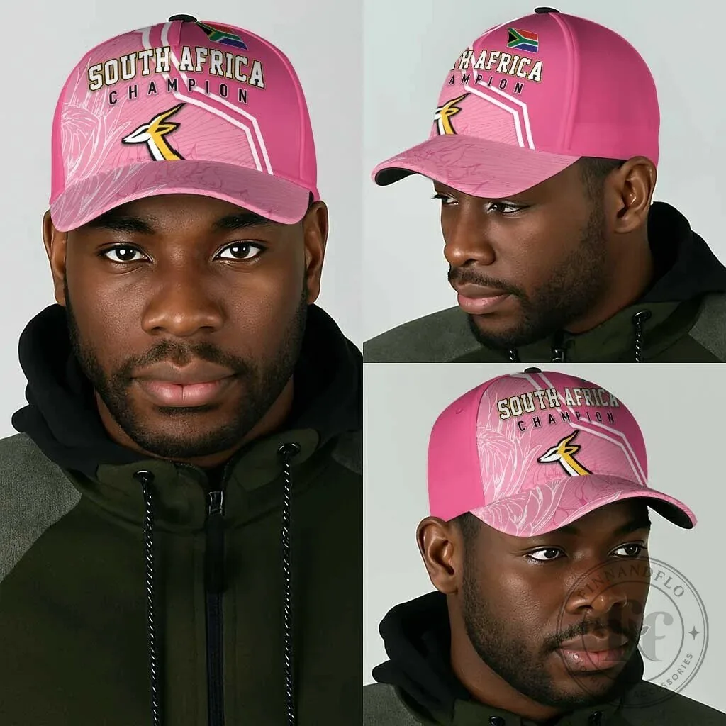 South Africa Rugby Springboks Champion Pink Fan Cap Hat 10 South Africa Rugby Springboks Champion Pink Fan Cap Hat
