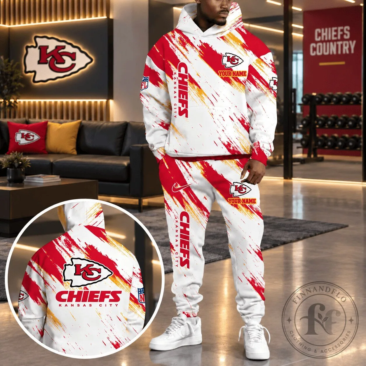 Kansas City Chiefs Personalized NFL Team Hoodie and Sweatpants Set