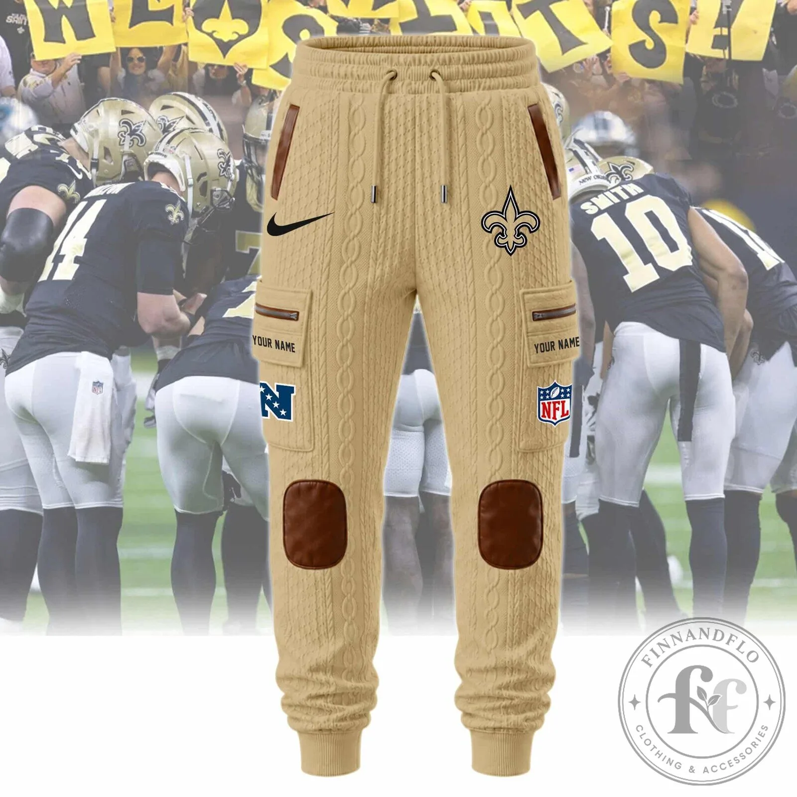 New Orleans Saints Sherpa Hooded Jacket and Pants Set for Football Fans 24 New Orleans Saints Sherpa Hooded Jacket and Pants Set for Football Fans