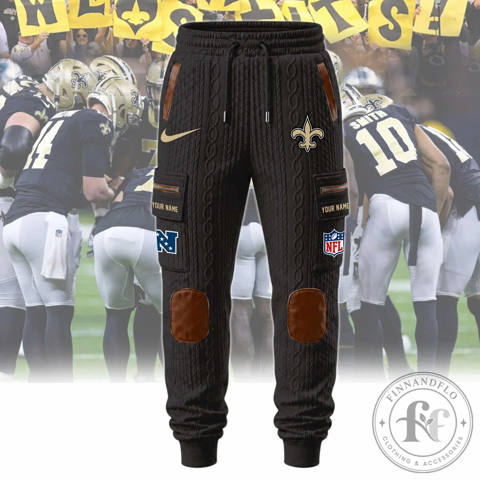 New Orleans Saints Sherpa Hooded Jacket and Pants Set for Football Fans 27 New Orleans Saints Sherpa Hooded Jacket and Pants Set for Football Fans