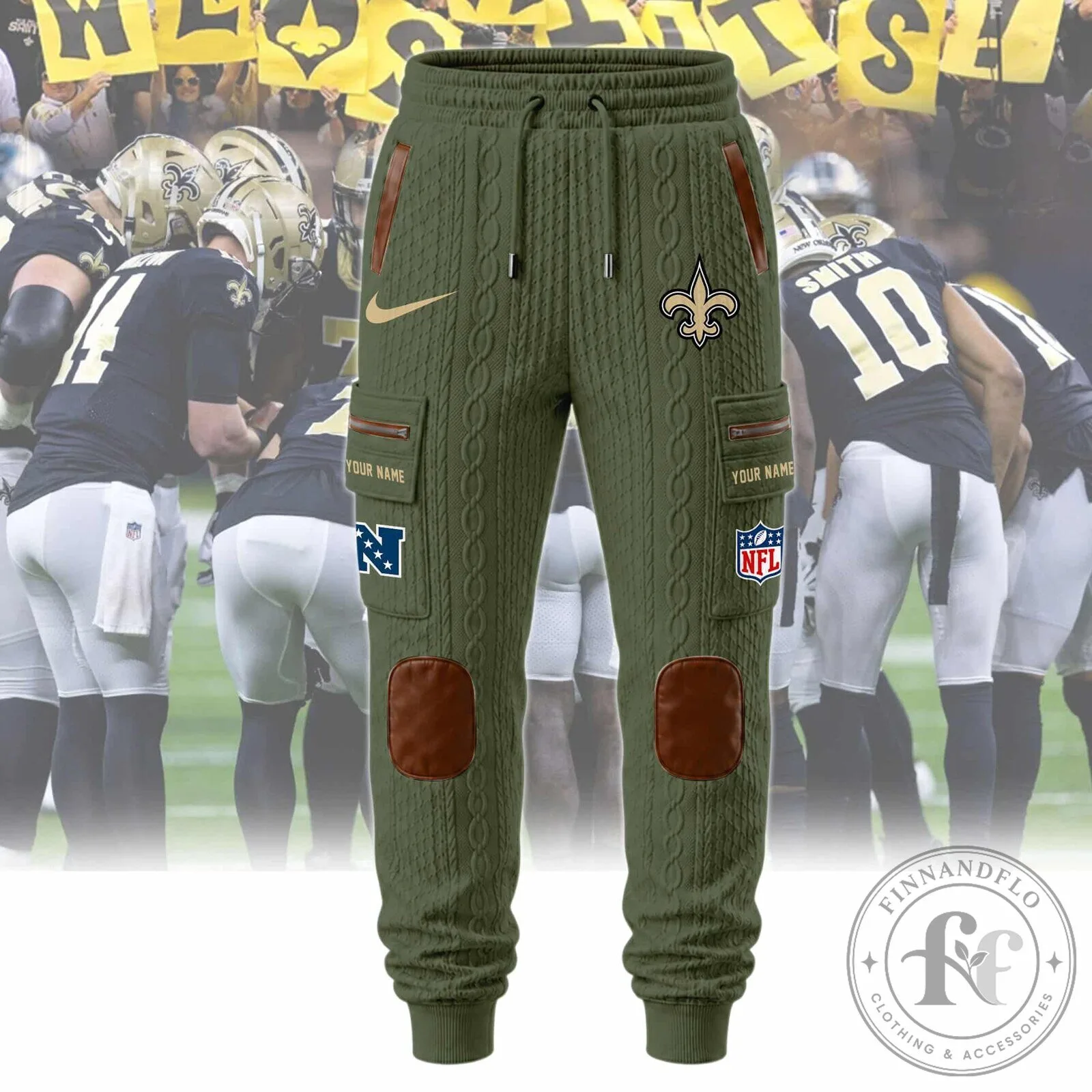New Orleans Saints Sherpa Hooded Jacket and Pants Set for Football Fans 33 New Orleans Saints Sherpa Hooded Jacket and Pants Set for Football Fans