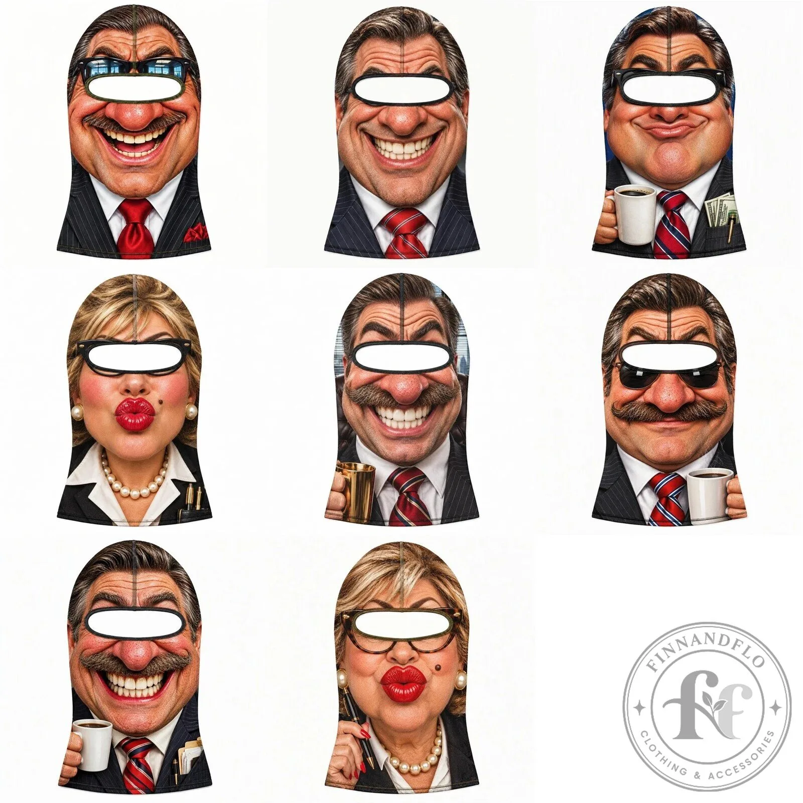 Funny Office Boss Costume Headwear Halloween Party Balaclava Face Mask 13 Funny Office Boss Costume Headwear Halloween Party Balaclava Face Mask