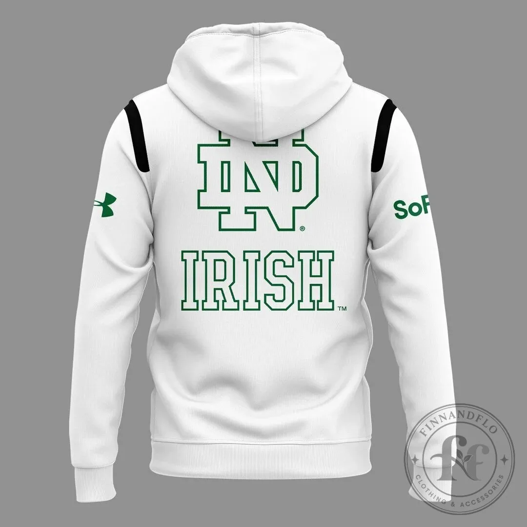 Notre Dame Football Fighting Irish Mascot White Hoodie 9 Notre Dame Football Fighting Irish Mascot White Hoodie