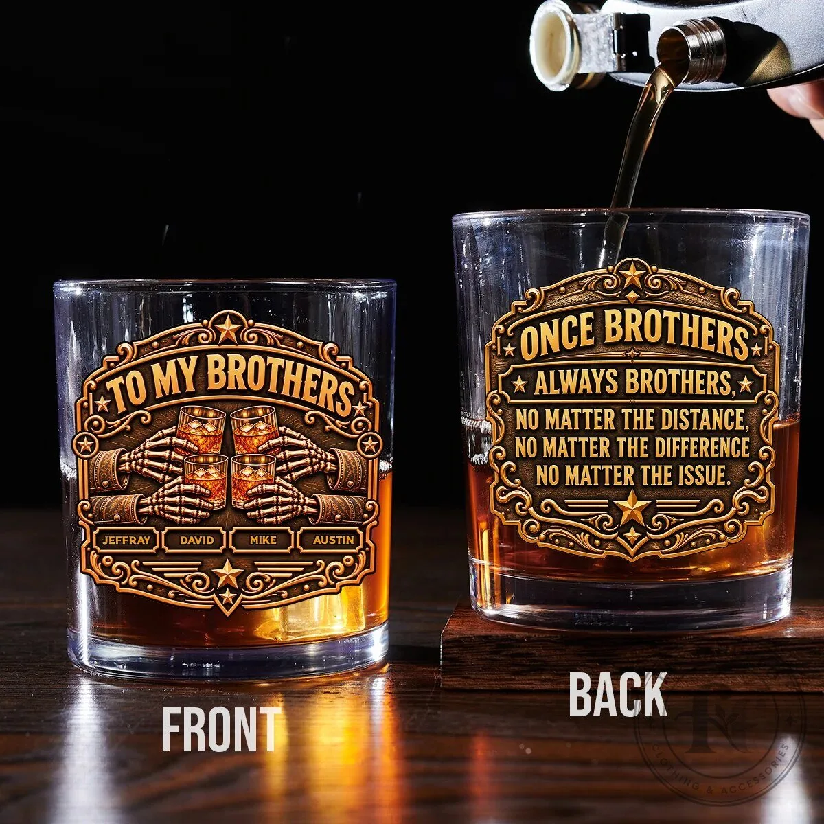 Personalized To My Brothers Once Brothers Always Brothers Whiskey Glass 13 Personalized To My Brothers Once Brothers Always Brothers Whiskey Glass