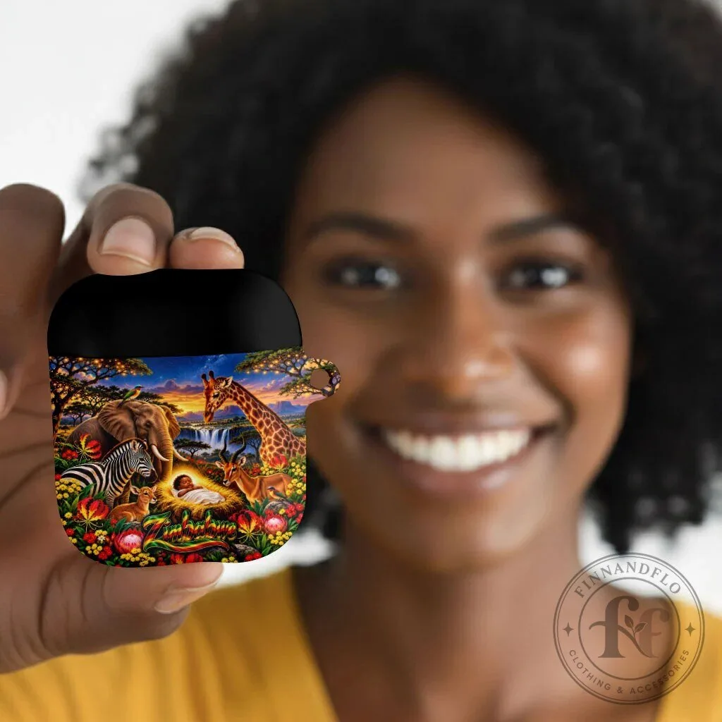 Zimbabwe Christmas Holy Family Safari Wildlife Nativity Baby Jesus AirPods Case 9 Zimbabwe Christmas Holy Family Safari Wildlife Nativity Baby Jesus AirPods Case