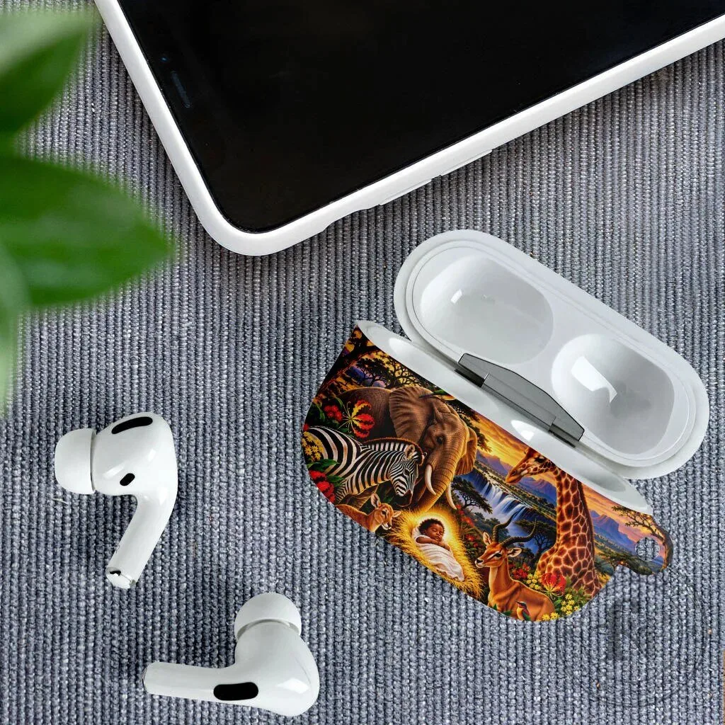 Zimbabwe Christmas Holy Family Safari Wildlife Nativity Baby Jesus AirPods Case 11 Zimbabwe Christmas Holy Family Safari Wildlife Nativity Baby Jesus AirPods Case
