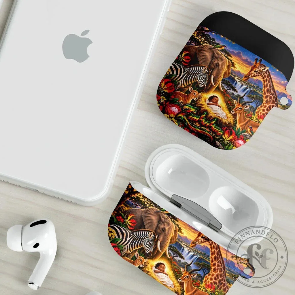 Zimbabwe Christmas Holy Family Safari Wildlife Nativity Baby Jesus AirPods Case 12 Zimbabwe Christmas Holy Family Safari Wildlife Nativity Baby Jesus AirPods Case