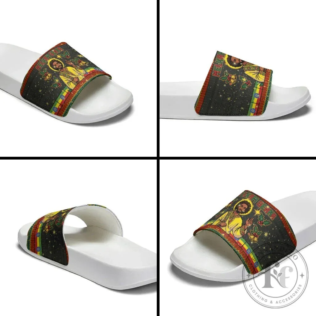 Ethiopian Melkam Genna Jesus Christ Christmas Holiday Slide Sandals 15 Ethiopian Melkam Genna Jesus Christ Christmas Holiday Slide Sandals
