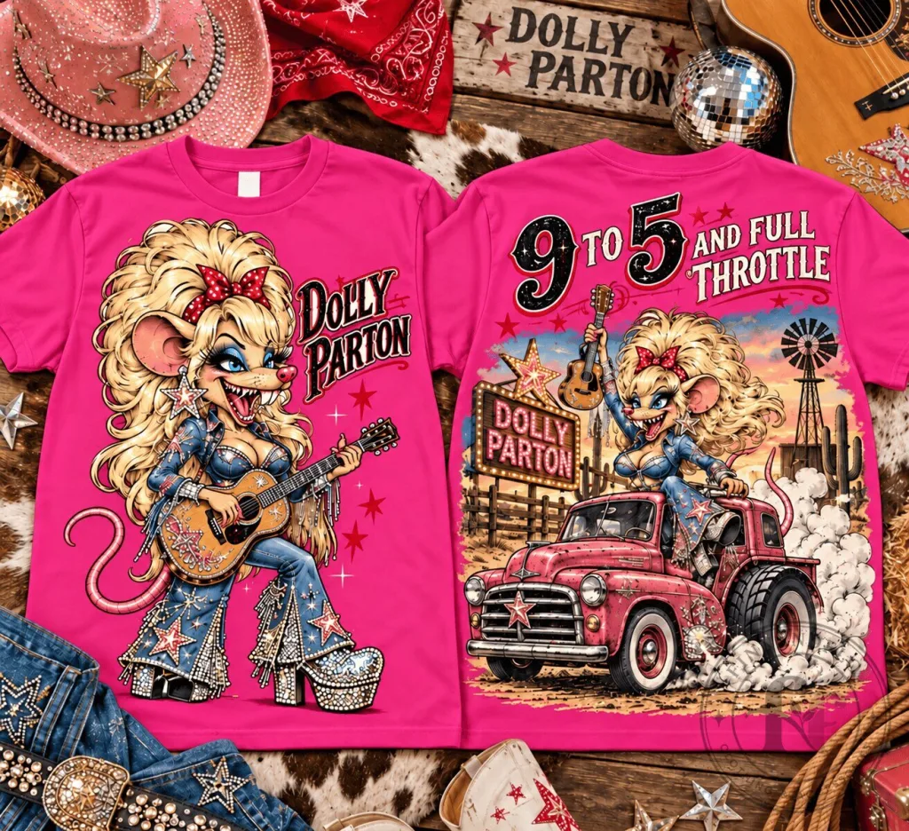 Dolly Parton 9 To 5 And Full Throttle Country Music T-Shirt