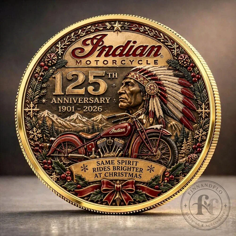 Indian Motorcycle 125th Anniversary Christmas Commemorative Coin