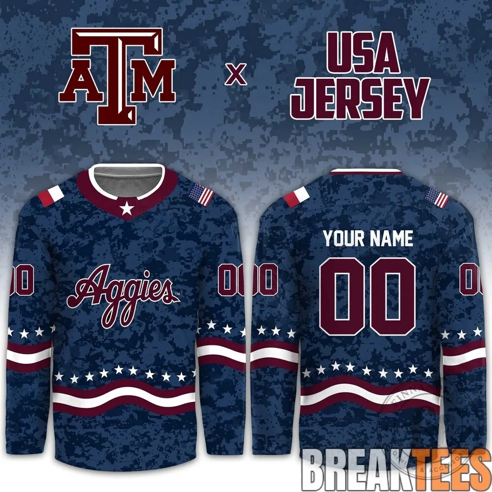 Texas A&M Aggies Personalized Hockey Jersey