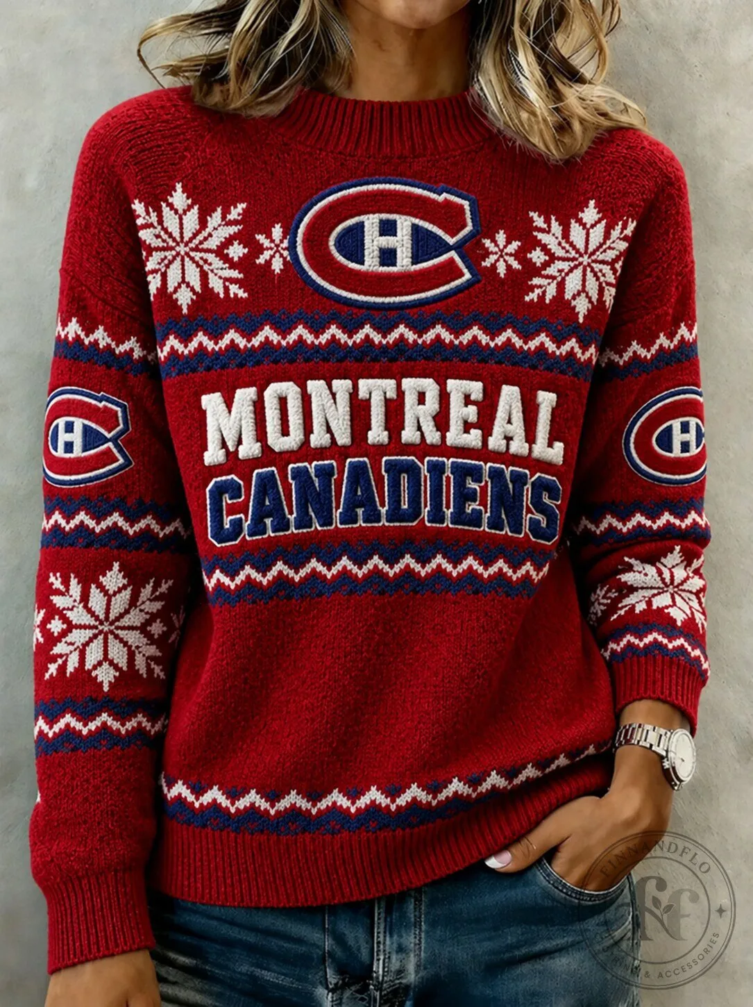 Montreal Canadiens Ugly Christmas Sweater for Women, Holiday Hockey Fan Sweatshirt 2 Montreal Canadiens Ugly Christmas Sweater for Women, Holiday Hockey Fan Sweatshirt