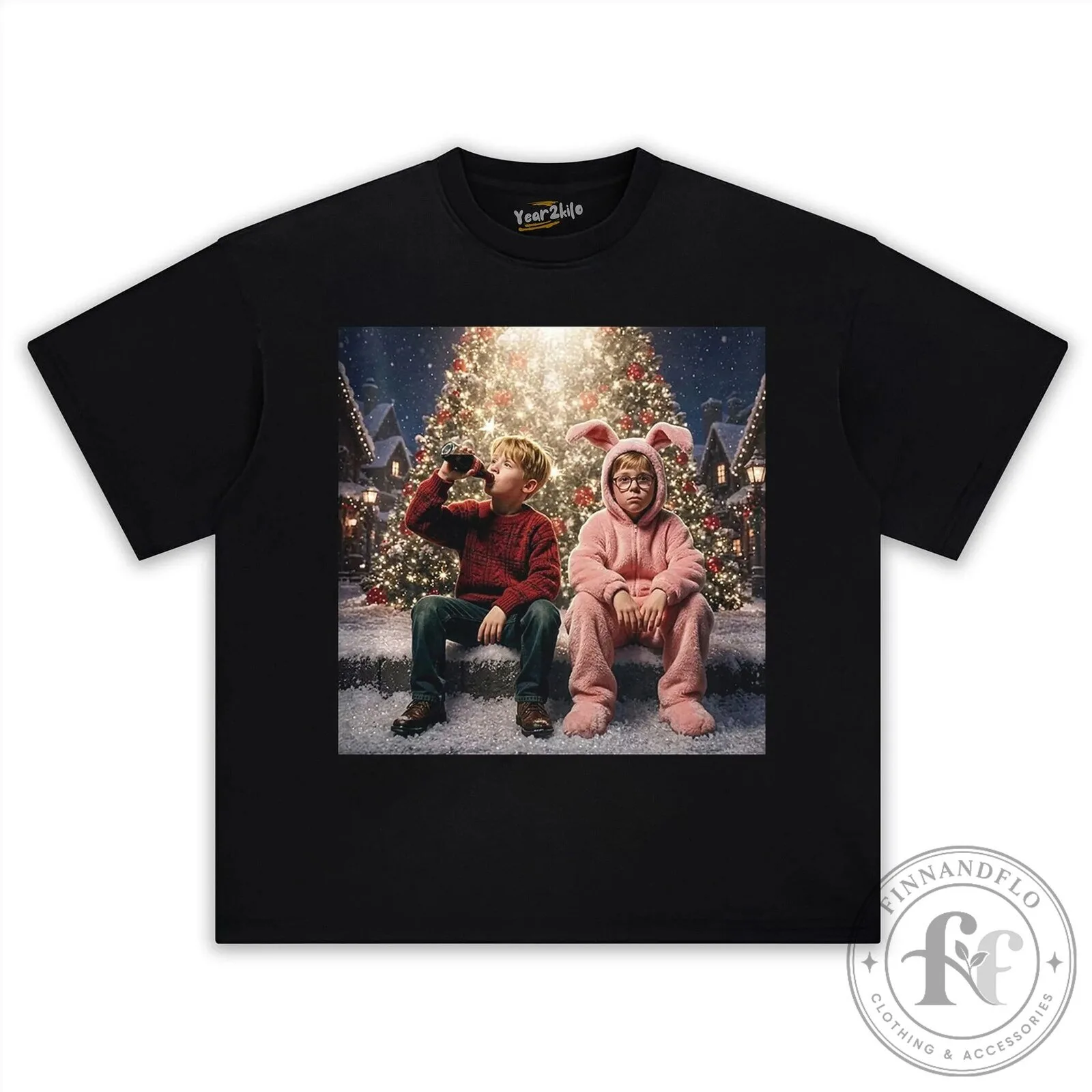 Kevin and Ralphie Christmas Story Movie Holiday Season Black T-Shirt
