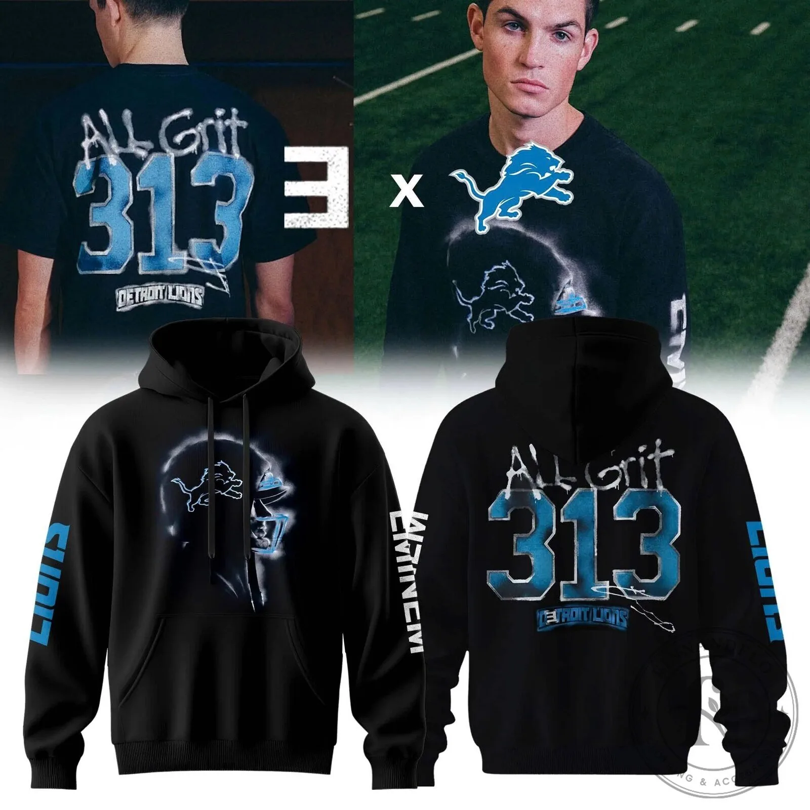 Eminem Detroit Lions All Grit 313 Football Team Black Pullover Hoodie 1 Eminem Detroit Lions All Grit 313 Football Team Black Pullover Hoodie