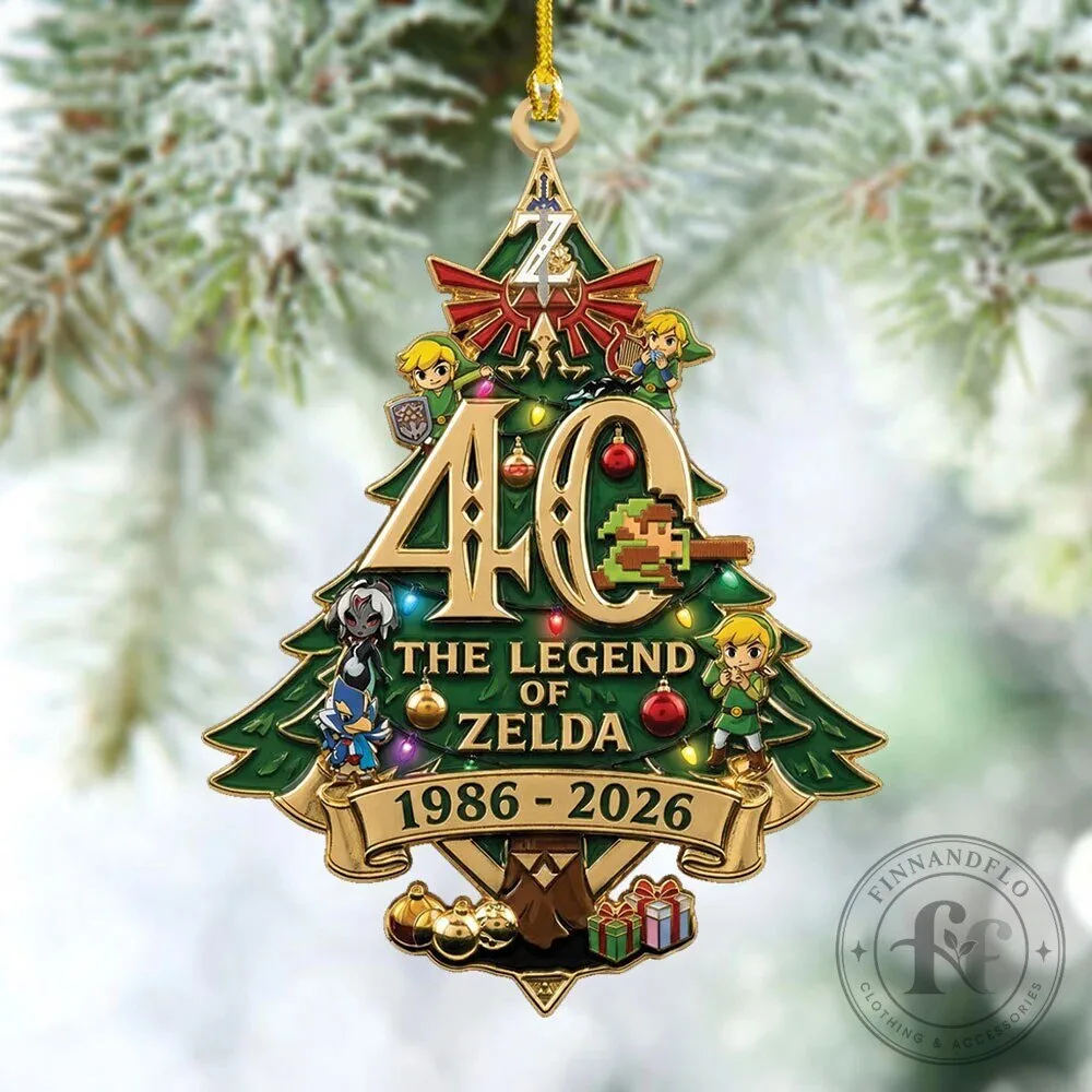 The Legend of Zelda 40th Anniversary Christmas Tree Shaped Acrylic Ornament