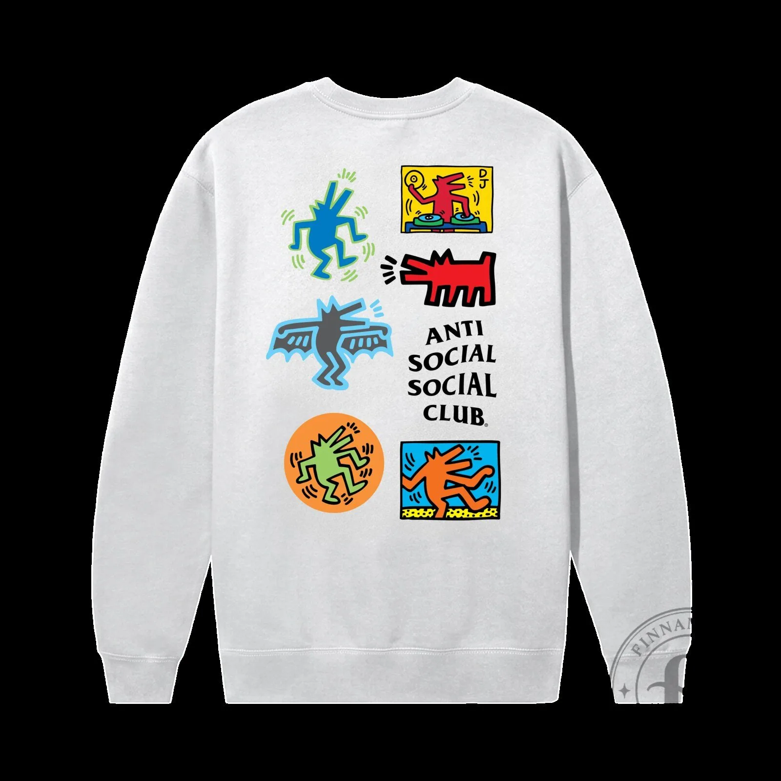 Anti Social Social Club Keith Haring Icon Graphic Crewneck Sweatshirt
