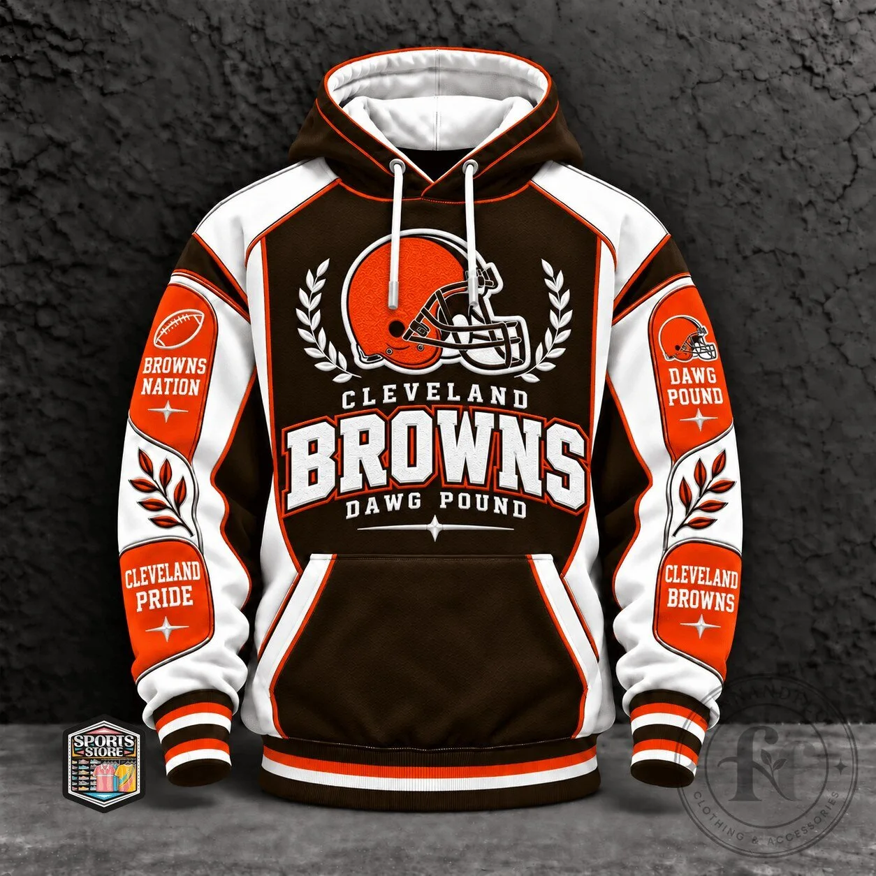 Cleveland Browns Football Team Dawg Pound Fan Gear Hoodie
